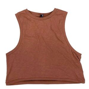 NWT- Cotton On Brown Sleeveless Crop Top